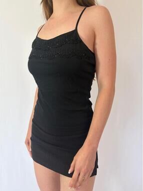 Vintage Y2K The Limited Mesh Beaded Going Out Cami Top